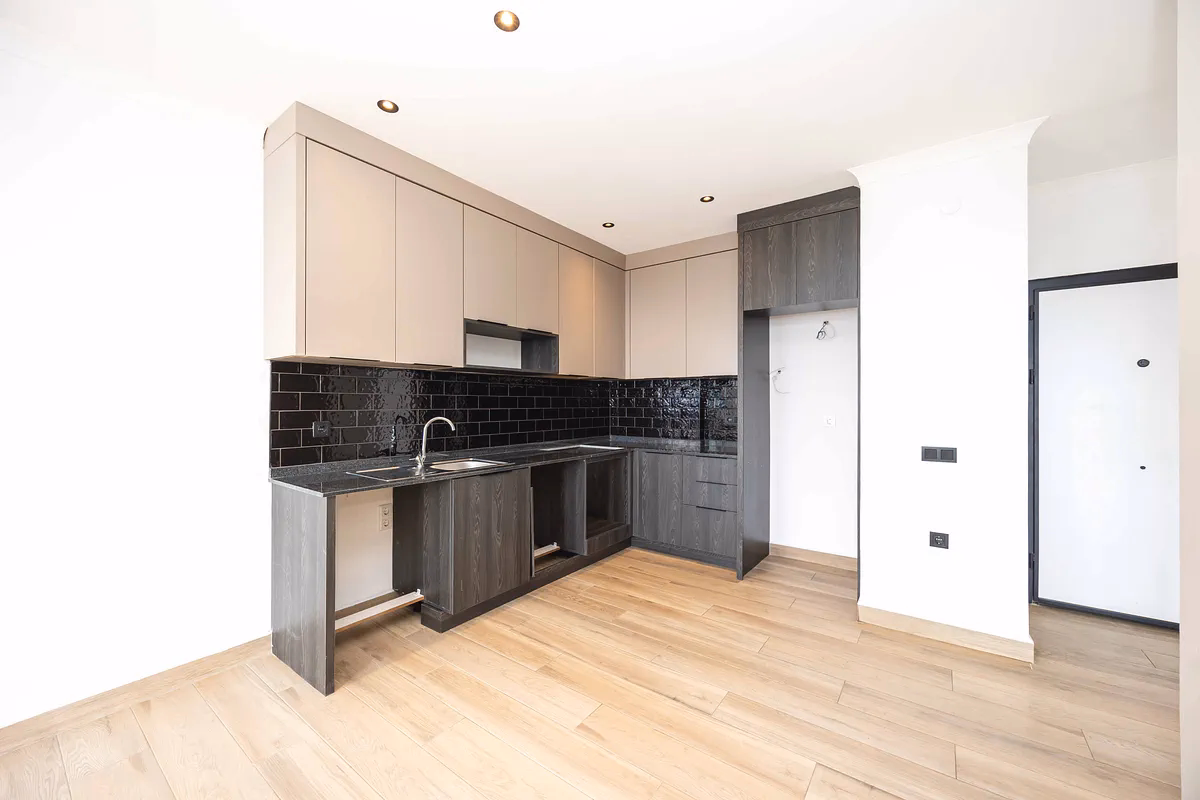 Buy Apartment Alanya – Küçüker Tower 1+1 Sea View Luxury (3) Open kitchen design Alanya 1+1 flat
