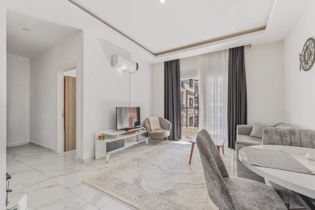 Buy Apartment Mahmutlar Alanya — Furnished 1+1 in Best Life 8 (11) Furnished open-plan living room in Best Life 8 Mahmutlar
