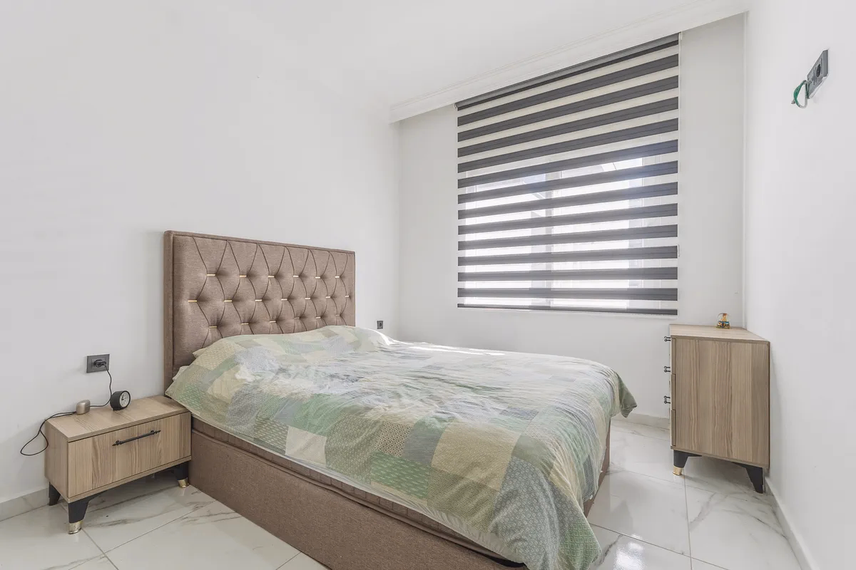 Buy Apartment Mahmutlar Alanya — Furnished 1+1 in Best Life 8 (6) Bright furnished bedroom in Best Life 8 Alanya apartment