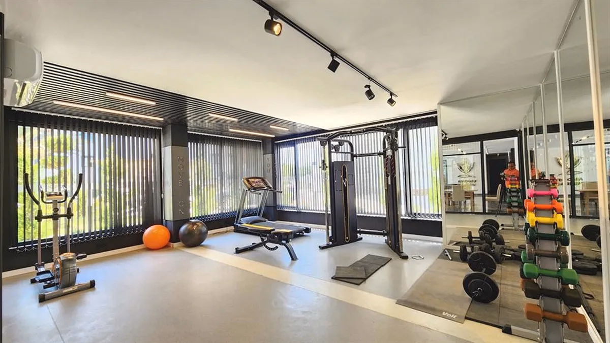 Buy Duplex Apartment Alanya Turkey – Begonia Garden Oba (6) Fitness center in Begonia Garden residence
