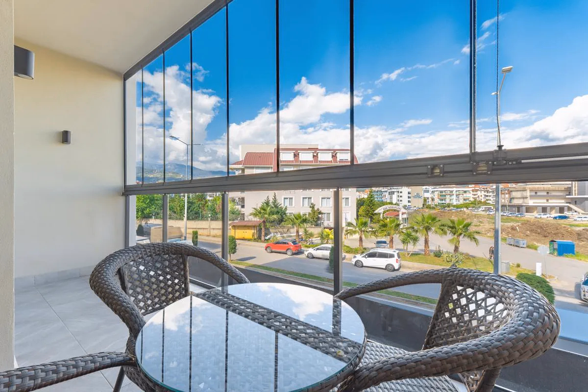 Furnished 1+1 Apartment in Best Home Eden Valley, Oba Alanya (5) North-facing private balcony at Best Home Eden Valley Oba