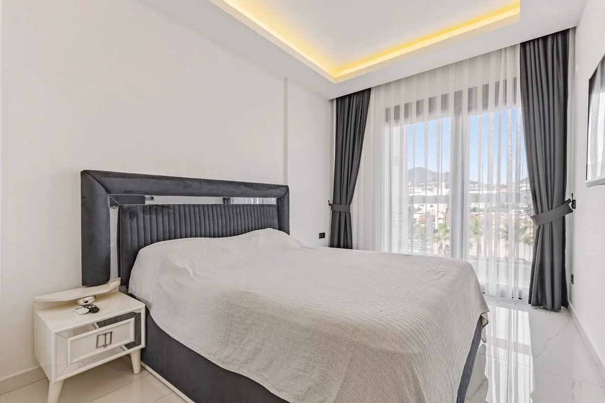 Furnished 1+1 Apartment in Best Home Eden Valley, Oba Alanya (6) Modern furnished bedroom on 2nd floor in Oba Alanya