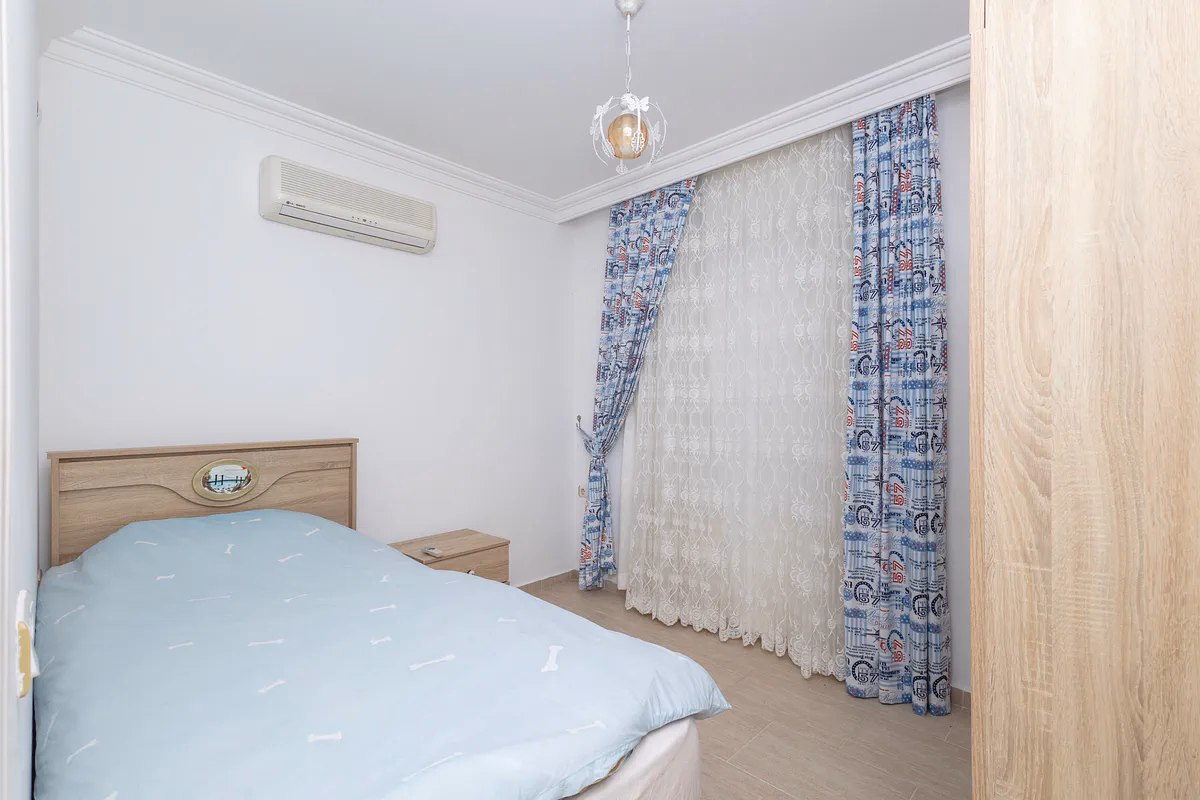 Kargicak Duplex Apartment with Sea View and Pool Access (11) Comfortable bedroom inside Sea View 2 Kargicak