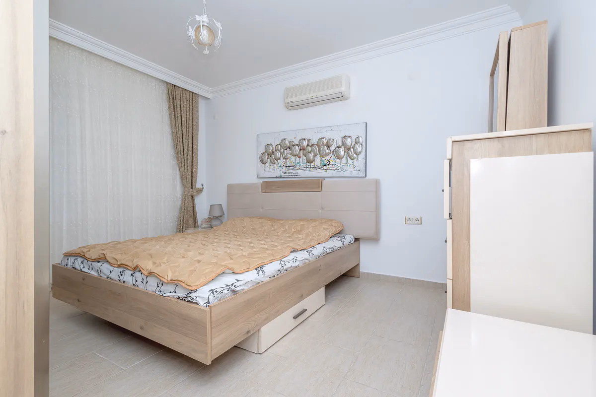 Kargicak Duplex Apartment with Sea View and Pool Access (13) Comfortable bedroom inside Sea View 2 Kargicak