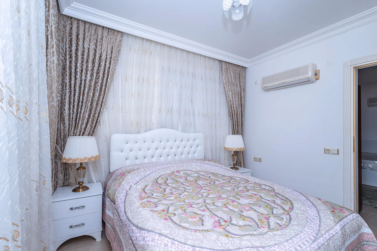 Kargicak Duplex Apartment with Sea View and Pool Access (8) Comfortable bedroom inside Sea View 2 Kargicak