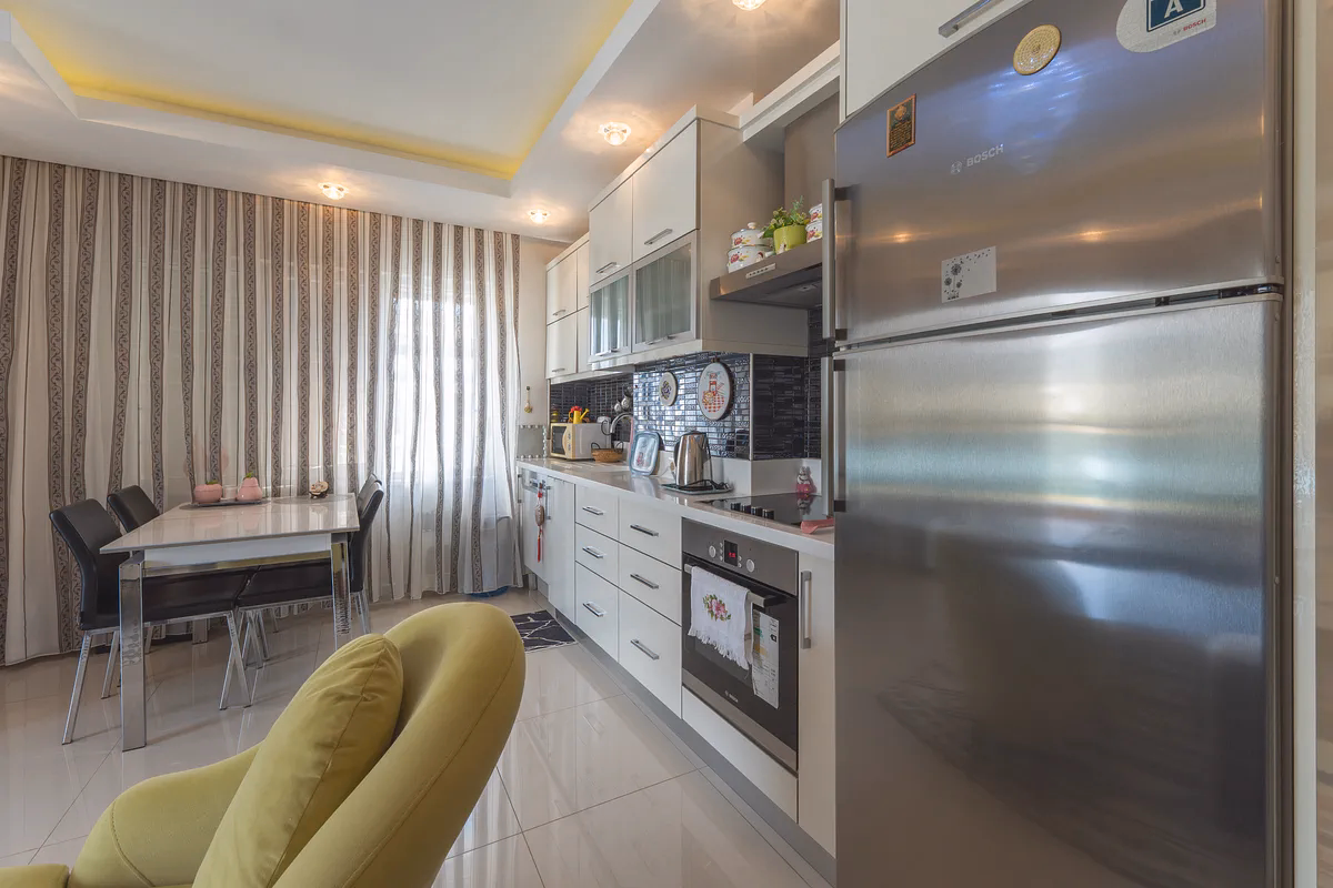 Lotus Residence Mahmutlar Alanya (12) American open kitchen in Lotus Residence Mahmutlar apartment