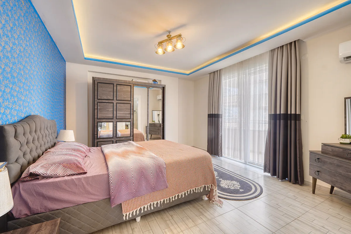 Namık Kemal Apartment Mahmutlar Sea (5) Spacious furnished bedroom in Namık Kemal Mahmutlar apartment