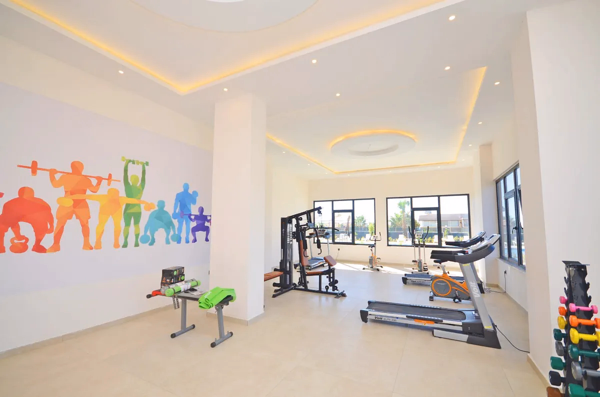 Pine Garden Avsallar Alanya (12) Modern fitness room at Pine Garden Avsallar Alanya complex