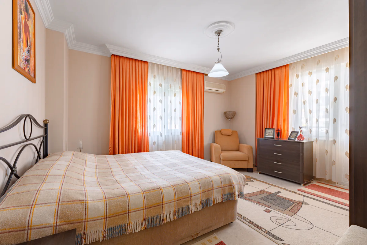 Toros 1 E Block, Mahmutlar (22) Furnished bedroom in Toros 1